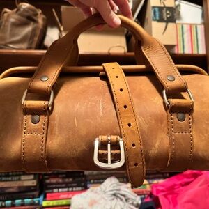 Saddleback Leather Co Big Mouth Tan Tool bag/ Men's Toiletry Bag